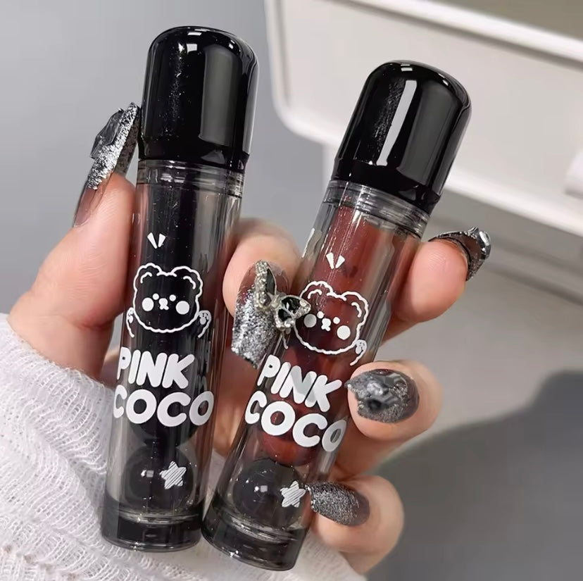 Hochpigmentierter roter flüssiger Lippenstift, dunkelroter, spiegelbrauner Lippenstift, leichte Befeuchtung mit Wasser, Antihaftbecher, Lippenkosmetik