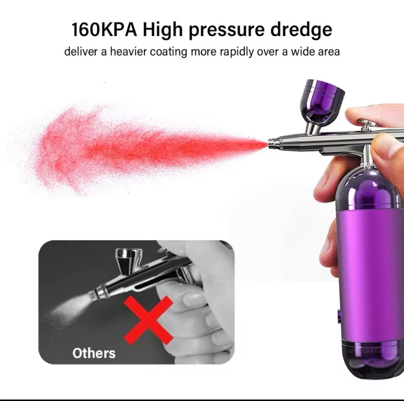 Nail Airbrush with Compressor, Portable Airbrush for Nails, Art Paint, Cake Crafts, Spray Kit