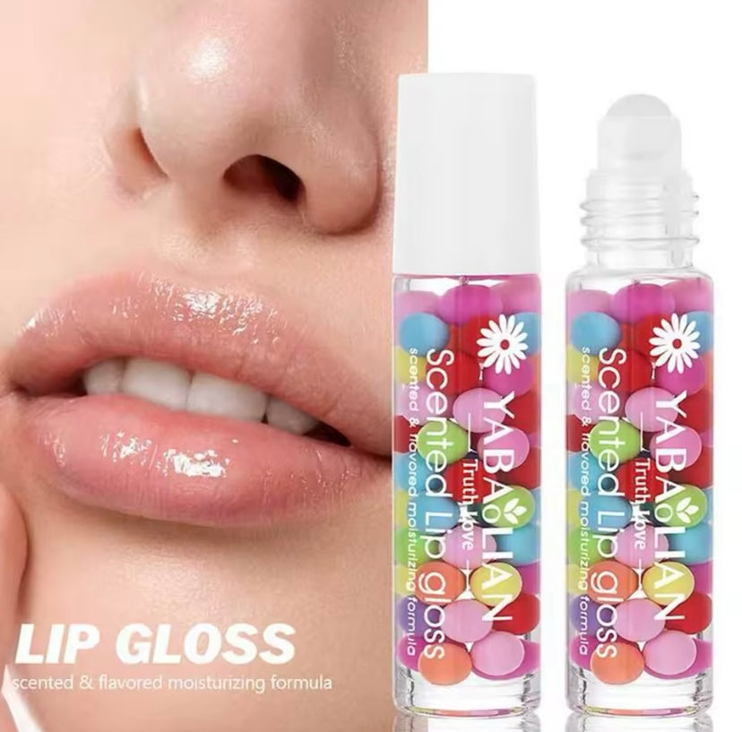 Verhindert Trockenheit und Rissbildung Lippenbalsam Macaron Feuchtigkeitsspendend mit runder Kugel Natürlicher flüssiger Lipgloss