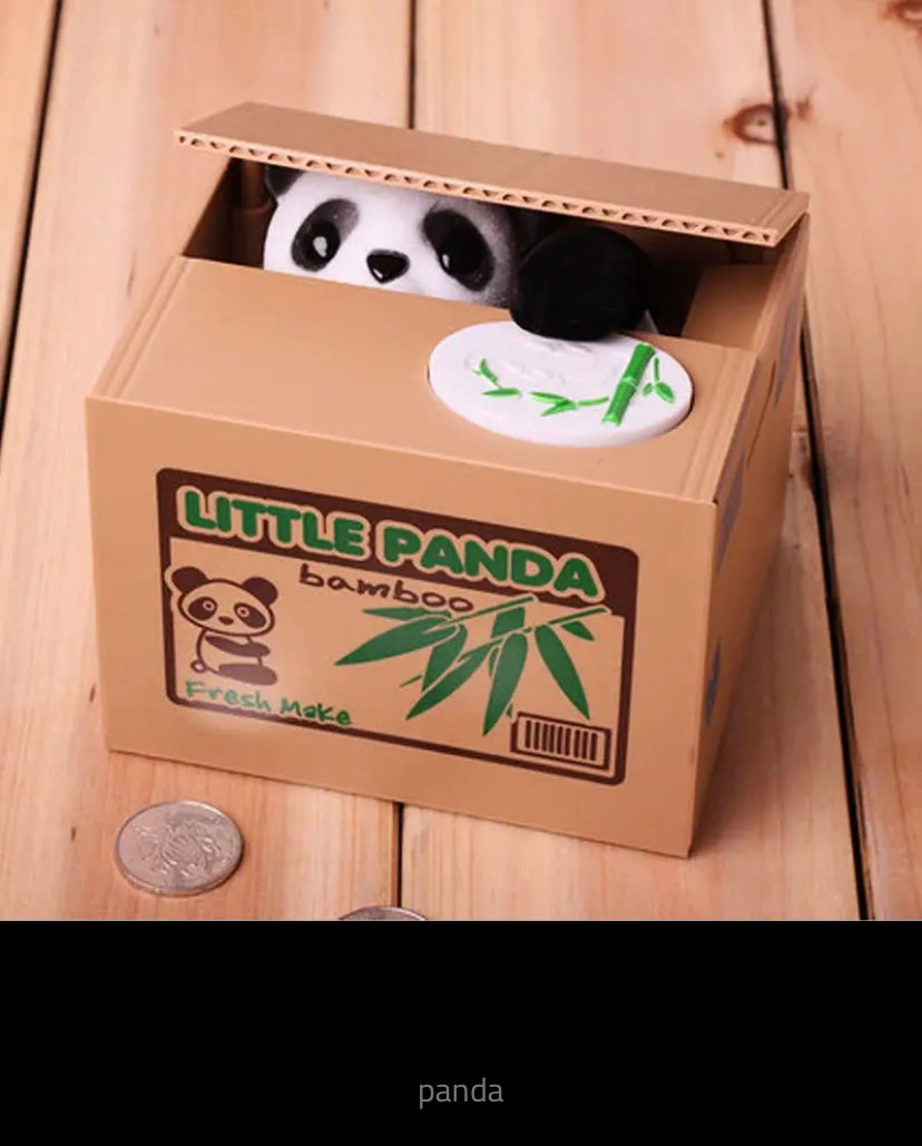Panda Money Box Ocelot Strawberry Grape Automated Banks Cat Coin Box Hot Sale Creative Money Saving Box for Kids Cute Toy Gift