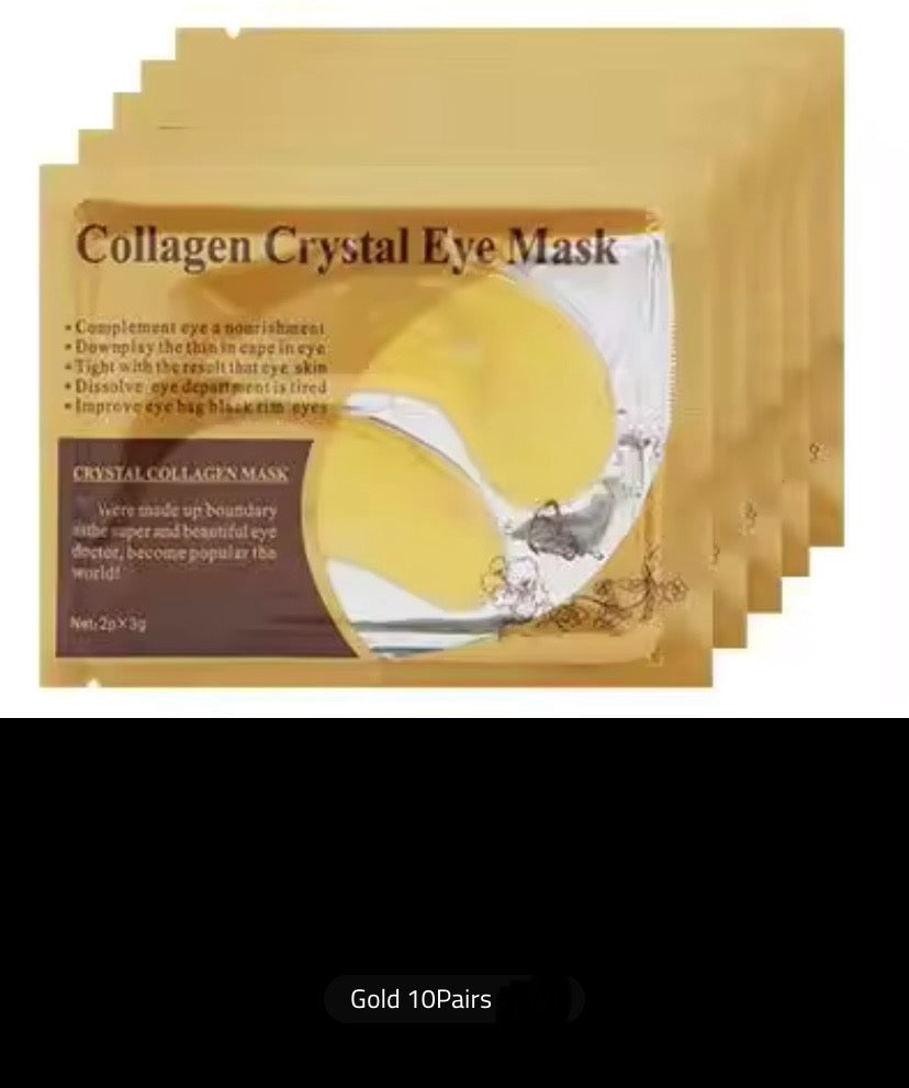 Kollagen-Goldkristall-Augenmasken-Patches, straffend, feuchtigkeitsspendend, nährend, Augenpflegeprodukte, Hautpflege, 10 Paar, 20