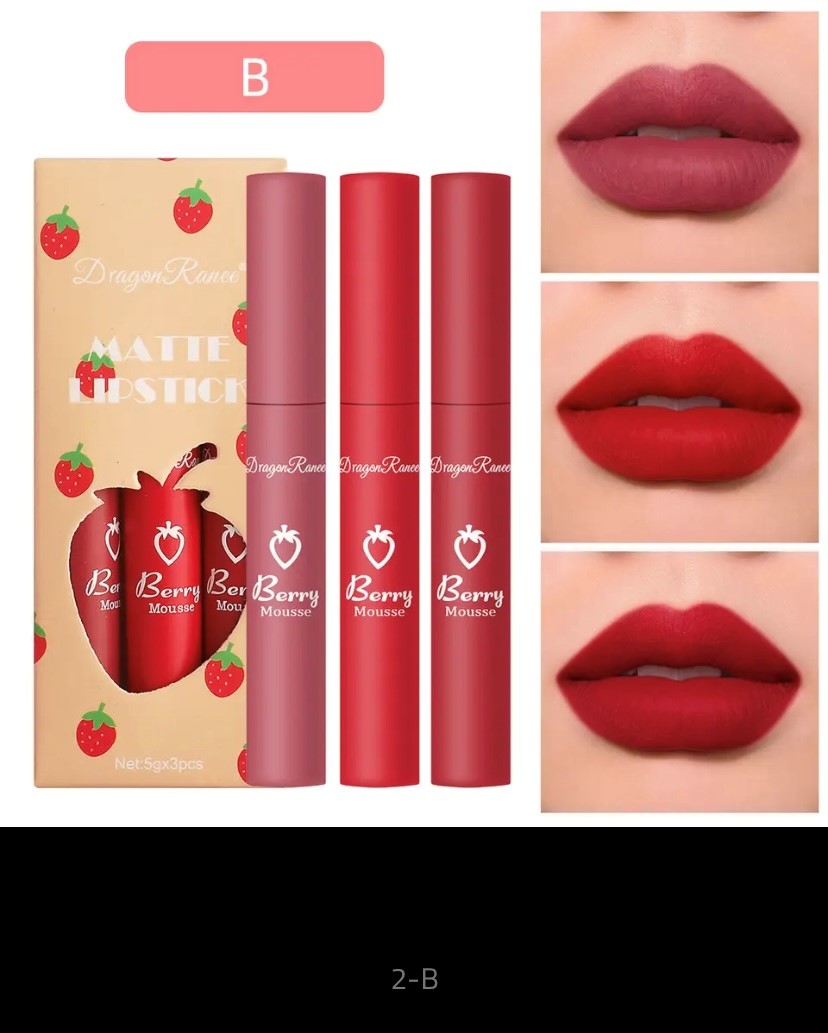 Korean Matte Lipsticks Set for Women, Waterproof, Long Lasting, Makeup, Beauty Cosmetics, Best, Free Shipping