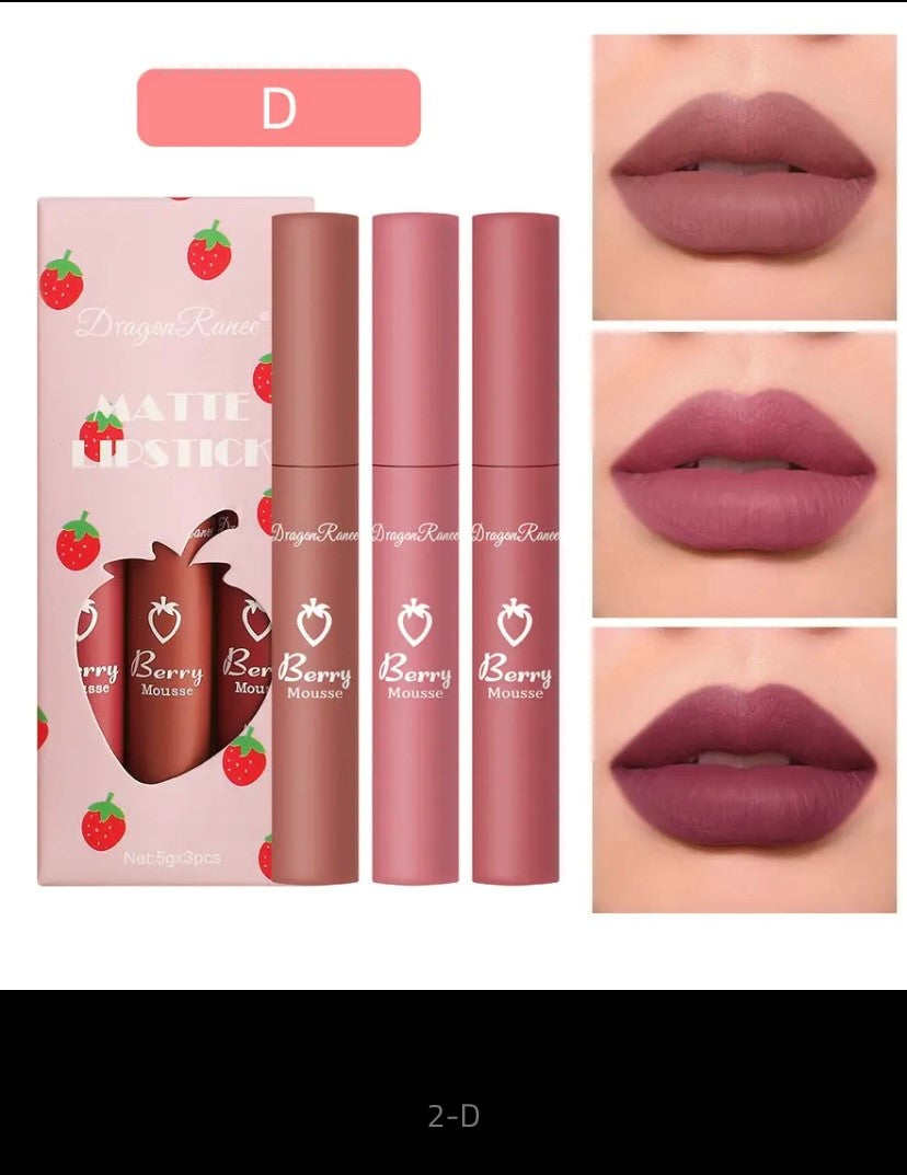 Korean Matte Lipsticks Set for Women, Waterproof, Long Lasting, Makeup, Beauty Cosmetics, Best, Free Shipping