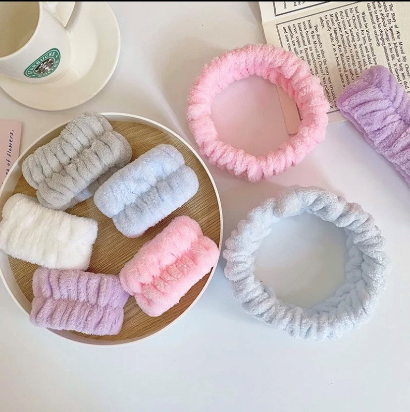 Face Wash Wristband Set for Women, Absorbent Waterproof Headband, Makeup Hair Bands