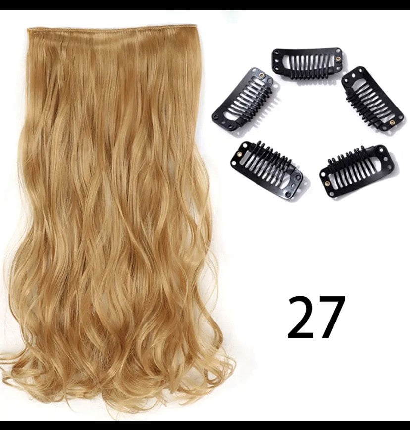 Synthetische Lange Gerade Clip In Einem Stück Haar Verlängerung 5 Clips Falsche Blonde Haar Braun Schwarz Wärme Beständig Gefälschte Haar