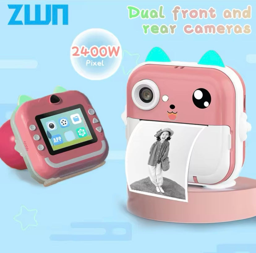HD Digital Camera for Kids, Instant Print for Kids, Thermal Printing, Photo and Video, 32G Memory Card, Toys