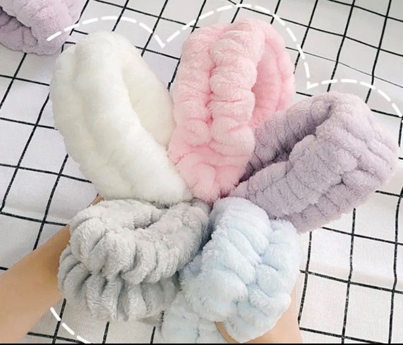 Face Wash Wristband Set for Women, Absorbent Waterproof Headband, Makeup Hair Bands