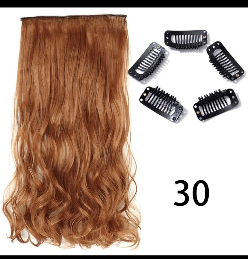 Synthetische Lange Gerade Clip In Einem Stück Haar Verlängerung 5 Clips Falsche Blonde Haar Braun Schwarz Wärme Beständig Gefälschte Haar