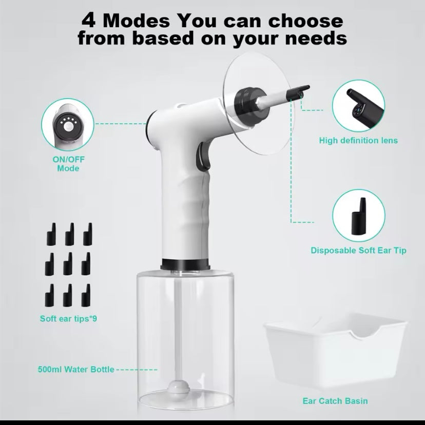 Electric Earwax Removal Kit with Soft Spray, Safe and Effective Ear Cleaner, 4 Pressure Settings, Ear Wax Irrigation Tool