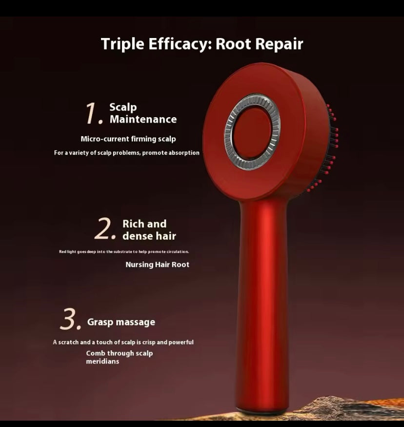 Electric Vibration Massage Comb, Scalp Health Brush, Promote Hair Growth, Multi-functional Red Light, Nourishing Scalp