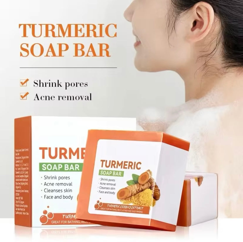 Handmade Turmeric Soap, Body Cleansing, Lightening Dark Underarm Body Scrubs, Skin Lightening Facial Soap, Tender Skin Care Beautification