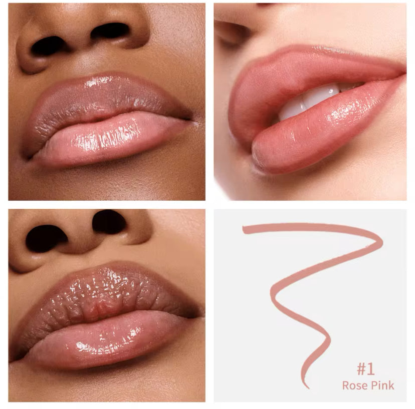 Wasserfester Lipliner, Peel-Off-Tattoo-Lipgloss, wasserfest, langanhaltend, matte Lippentönung, braune Lippenkonturkosmetik