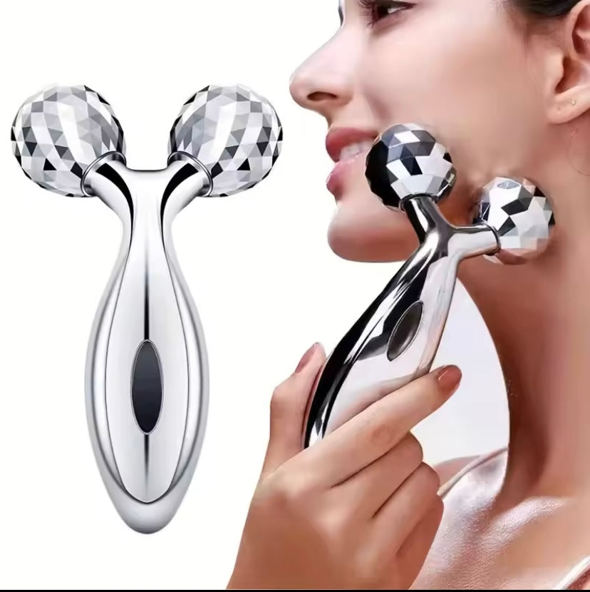 3D-rotierendes Gesichtsmassagegerät, Muskellifting, Hautpflege, Handmassagegerät für Frauen und Männer
