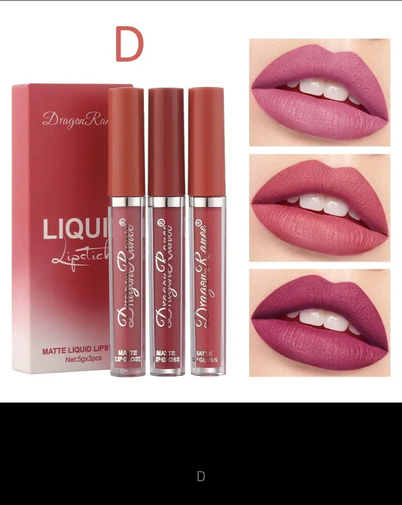 Korean Matte Lipsticks Set for Women, Waterproof, Long Lasting, Makeup, Beauty Cosmetics, Best, Free Shipping