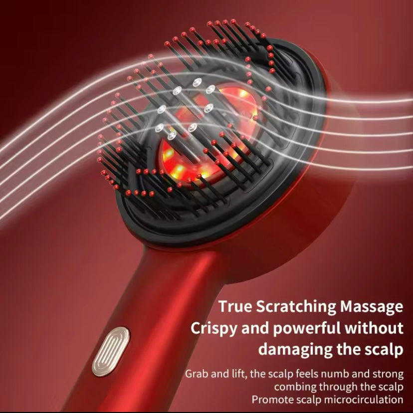 Electric Vibration Massage Comb, Scalp Health Brush, Promote Hair Growth, Multi-functional Red Light, Nourishing Scalp