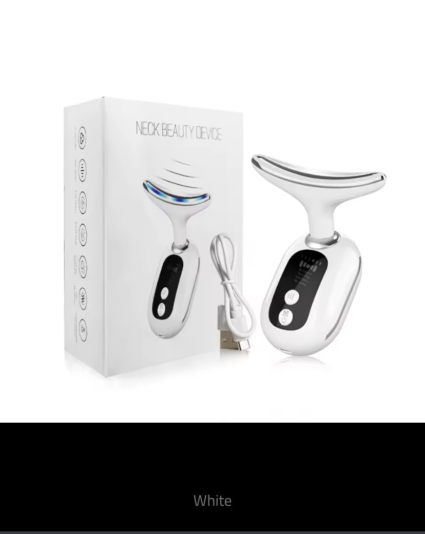 Microcurrent EMS Neck Massager, Face Lift Wrinkle Machine, Double Chin Remover, LED Photon Facial, Skin Tightening Massager