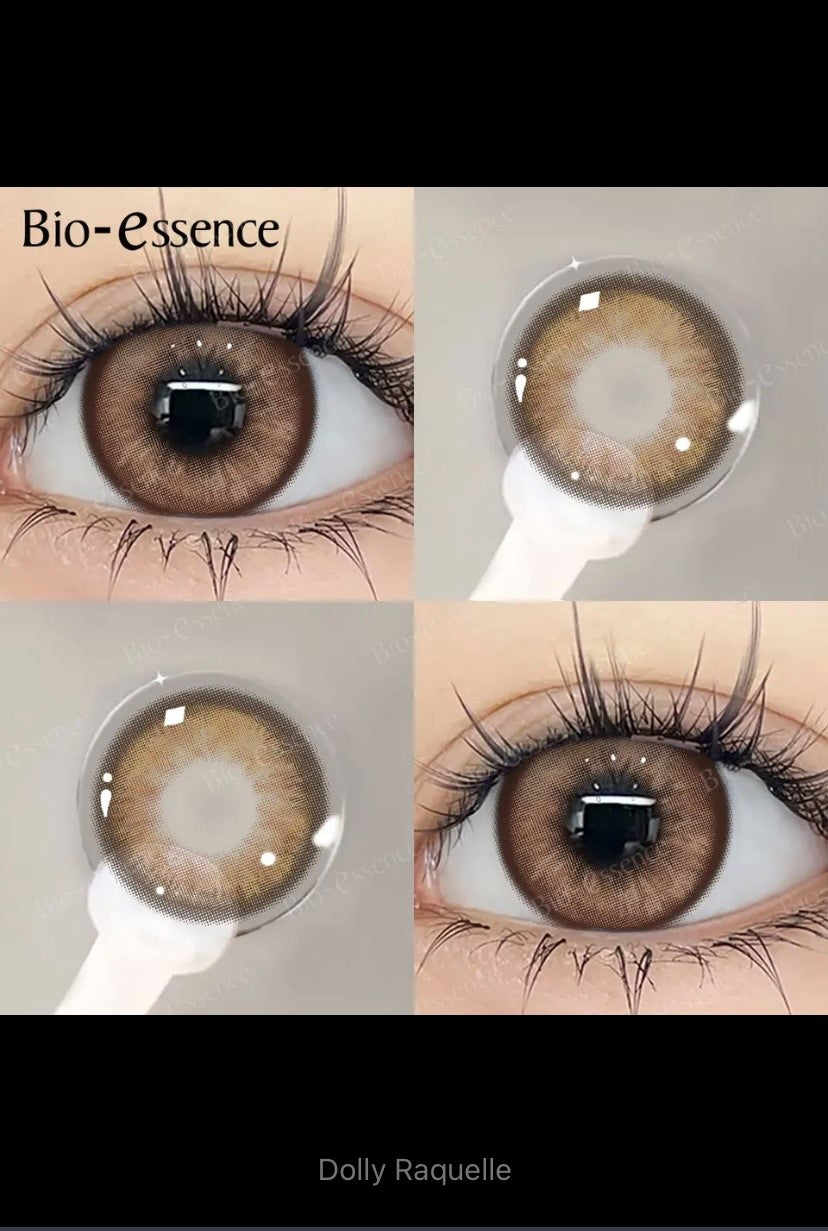 Bio-Essenz 1 Paar  Linsen farbige Kontaktlinsen mit verschreibung pflichtigen Myopie-Linsen mit Grad grünen Linsen