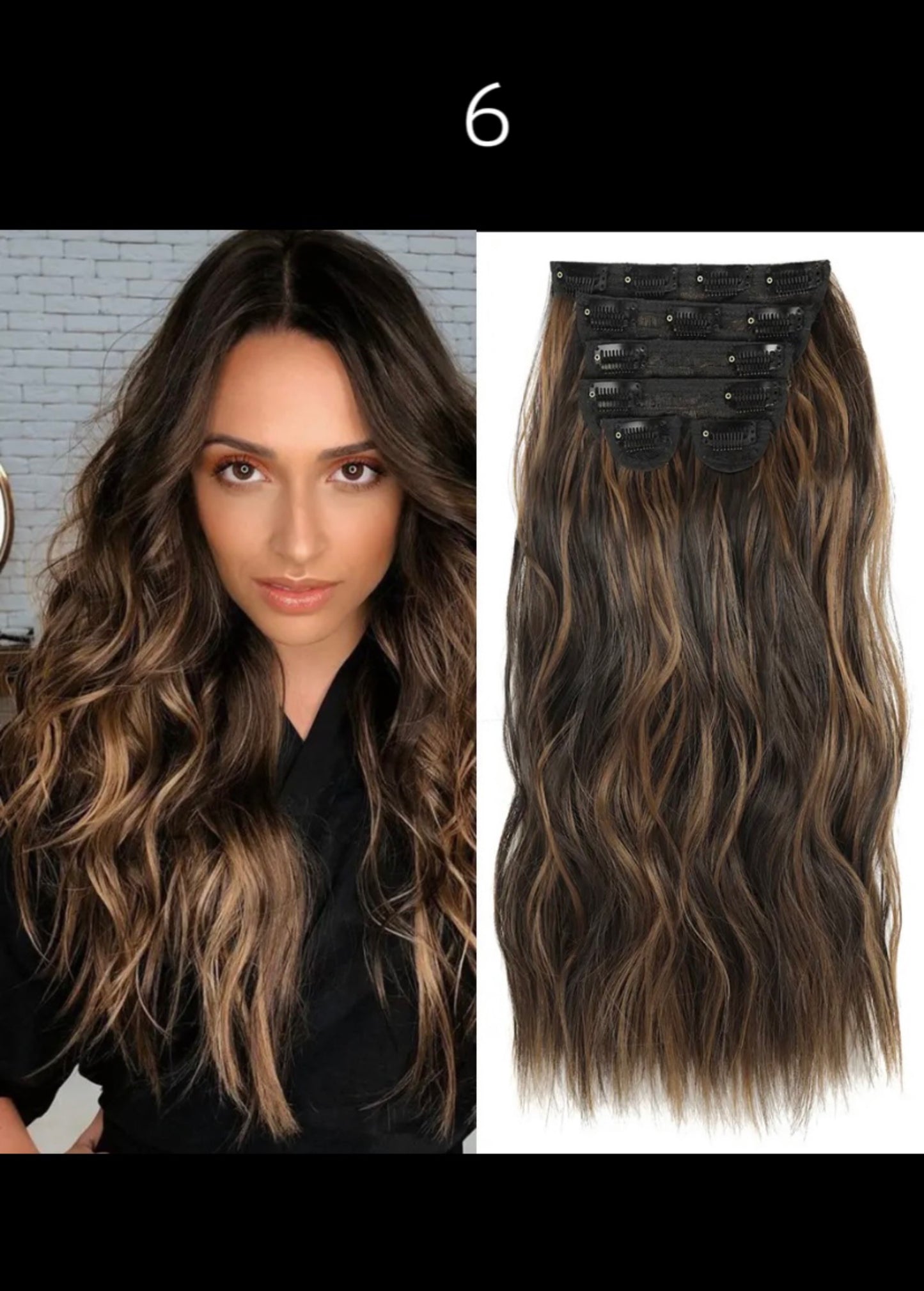 Wellenförmige Clip In Haar Extensions Lange Synthetische Clip In Haar Extensions 6 Teile/satz Stück Synthetische Ombre Blonde Braunen Dicken Haarteile