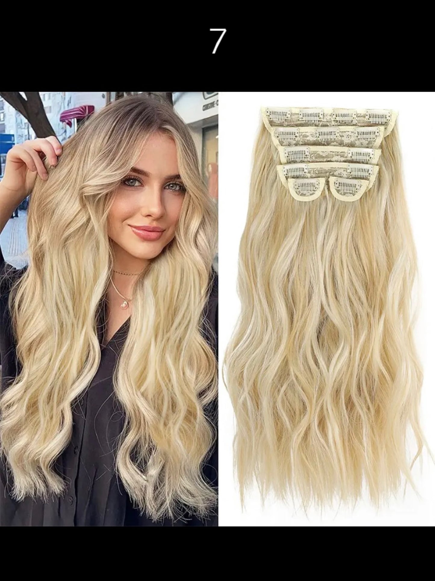 Wellenförmige Clip In Haar Extensions Lange Synthetische Clip In Haar Extensions 6 Teile/satz Stück Synthetische Ombre Blonde Braunen Dicken Haarteile