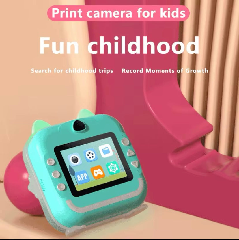 HD Digital Camera for Kids, Instant Print for Kids, Thermal Printing, Photo and Video, 32G Memory Card, Toys