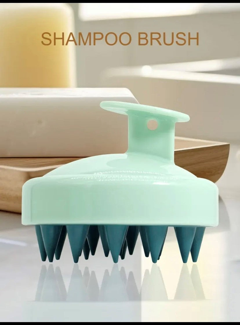 Silicone Shampoo Scalp Massage Brush, Hair Massager, Head Body Scalp Comb, Magic Handle, Spa Brush