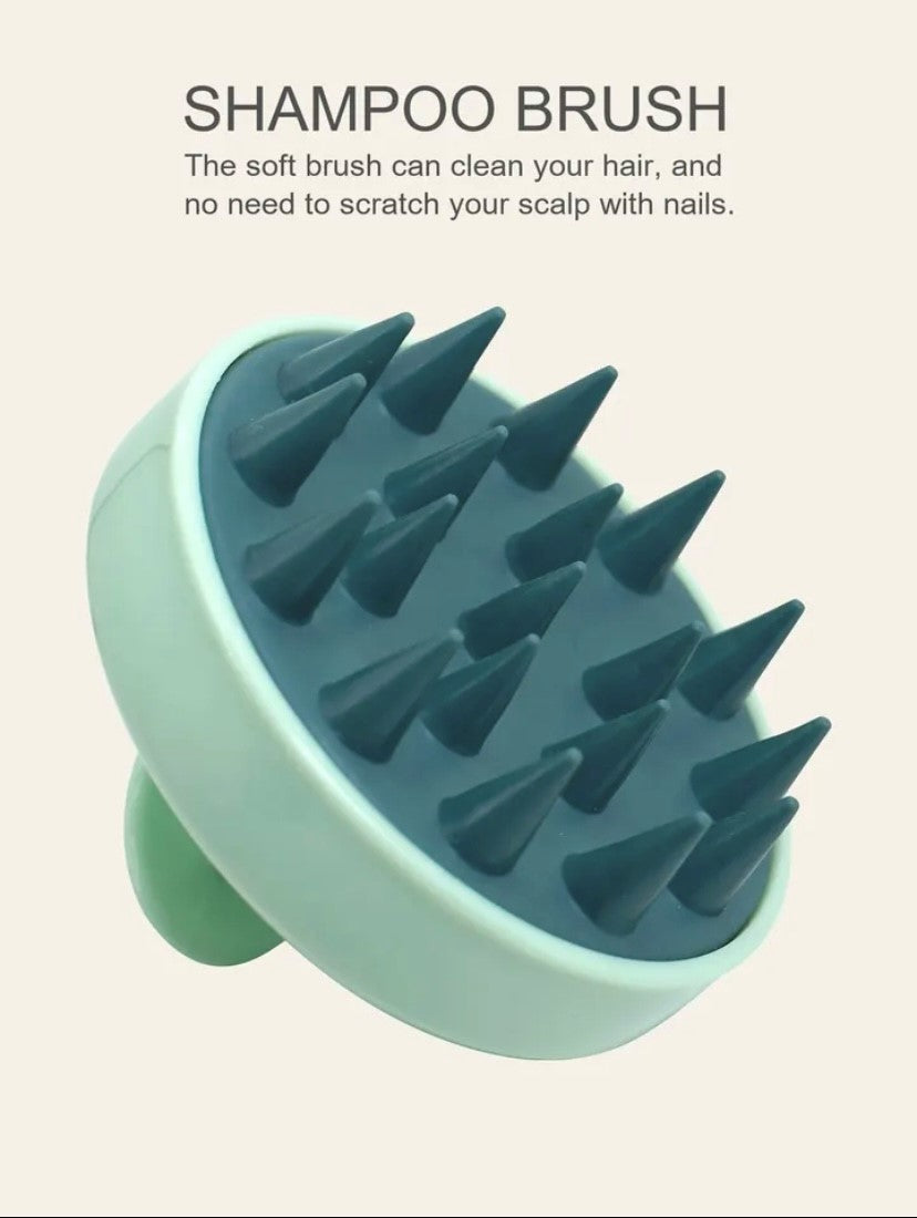 Silicone Shampoo Scalp Massage Brush, Hair Massager, Head Body Scalp Comb, Magic Handle, Spa Brush