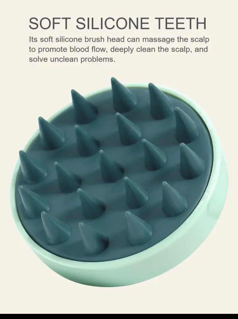 Silicone Shampoo Scalp Massage Brush, Hair Massager, Head Body Scalp Comb, Magic Handle, Spa Brush