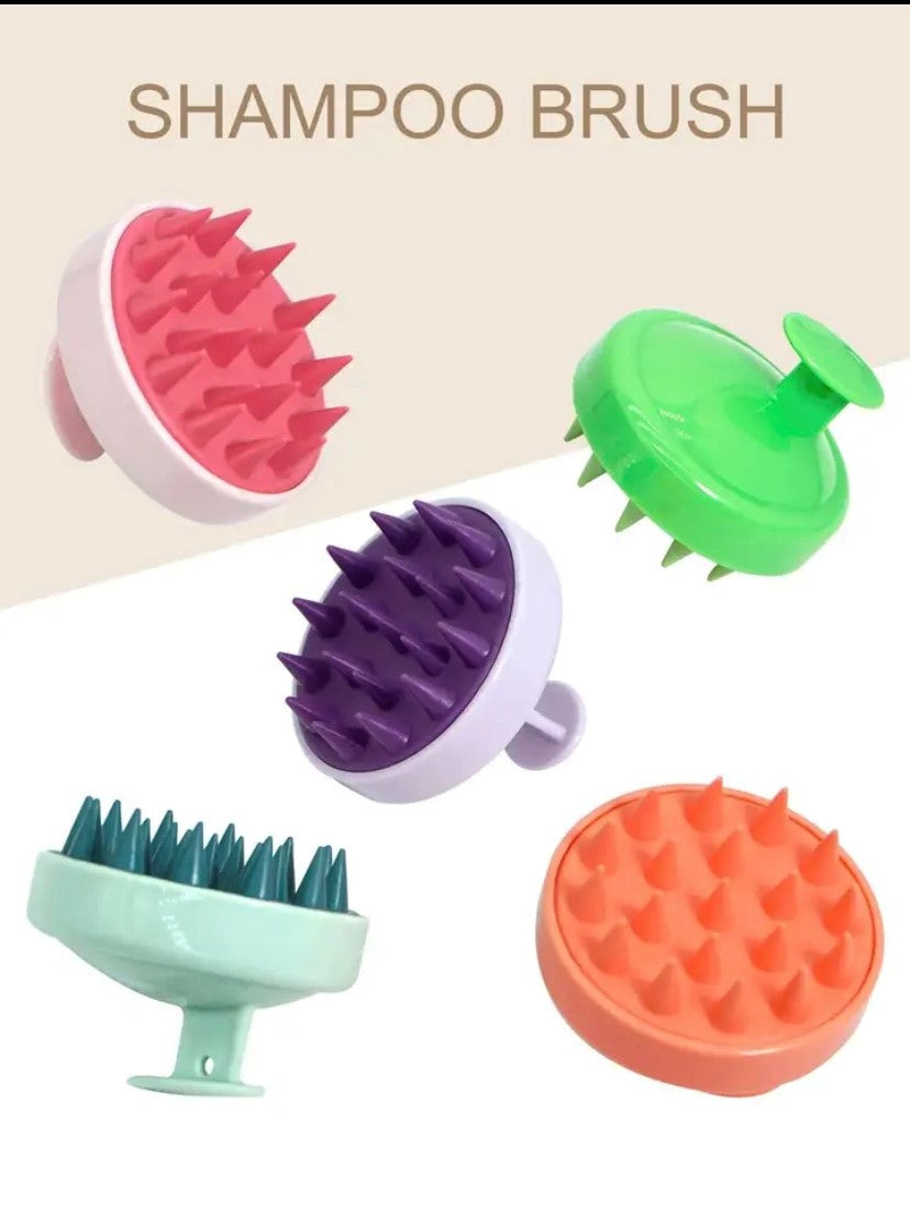 Silicone Shampoo Scalp Massage Brush, Hair Massager, Head Body Scalp Comb, Magic Handle, Spa Brush