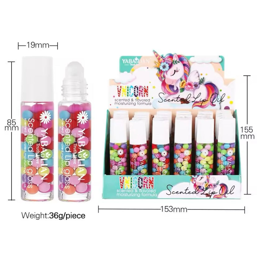 Verhindert Trockenheit und Rissbildung Lippenbalsam Macaron Feuchtigkeitsspendend mit runder Kugel Natürlicher flüssiger Lipgloss
