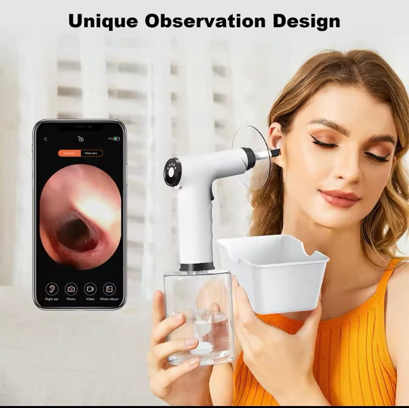 Electric Earwax Removal Kit with Soft Spray, Safe and Effective Ear Cleaner, 4 Pressure Settings, Ear Wax Irrigation Tool