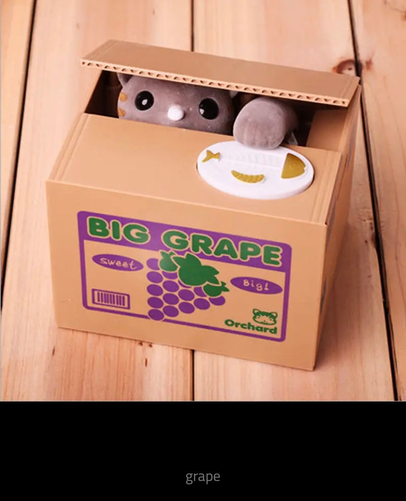 Panda Money Box Ocelot Strawberry Grape Automated Banks Cat Coin Box Hot Sale Creative Money Saving Box for Kids Cute Toy Gift