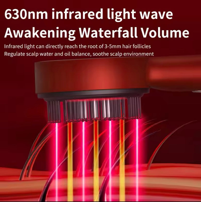 Electric Vibration Massage Comb, Scalp Health Brush, Promote Hair Growth, Multi-functional Red Light, Nourishing Scalp