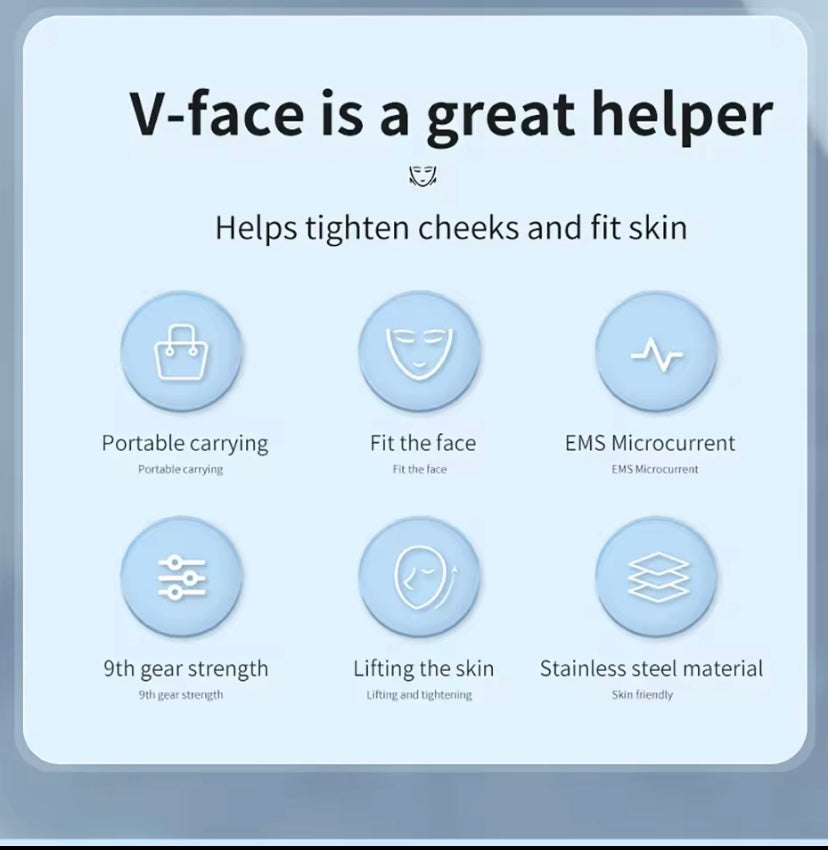 EMS Facelifting-Massagegerät, Anti-Falten-Lifting, V-Linie, Facelifting-Gerät, Mikrostrom-Entferner, Doppelkinn-Hautpflege