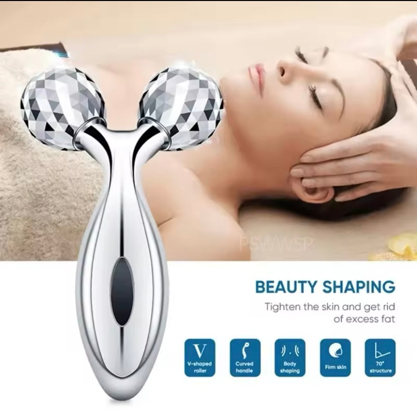 3D-rotierendes Gesichtsmassagegerät, Muskellifting, Hautpflege, Handmassagegerät für Frauen und Männer