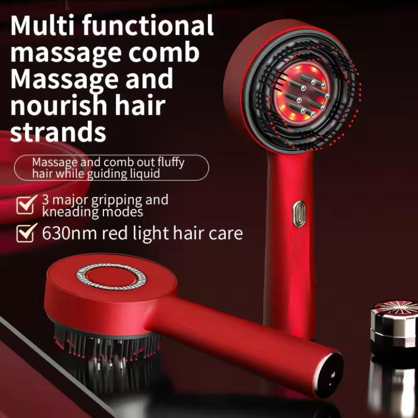 Electric Vibration Massage Comb, Scalp Health Brush, Promote Hair Growth, Multi-functional Red Light, Nourishing Scalp