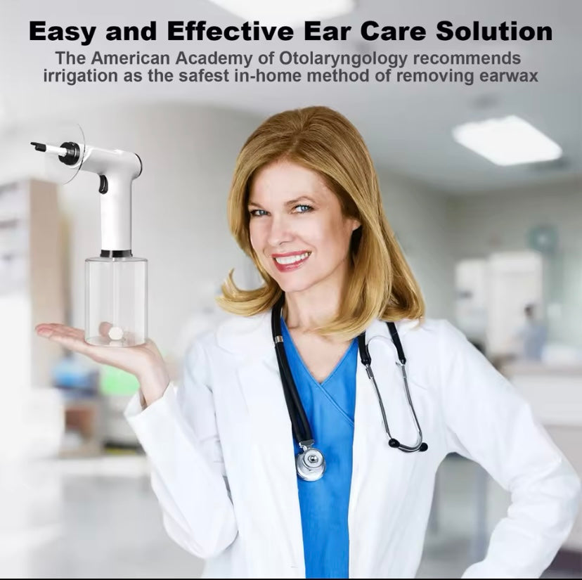 Electric Earwax Removal Kit with Soft Spray, Safe and Effective Ear Cleaner, 4 Pressure Settings, Ear Wax Irrigation Tool