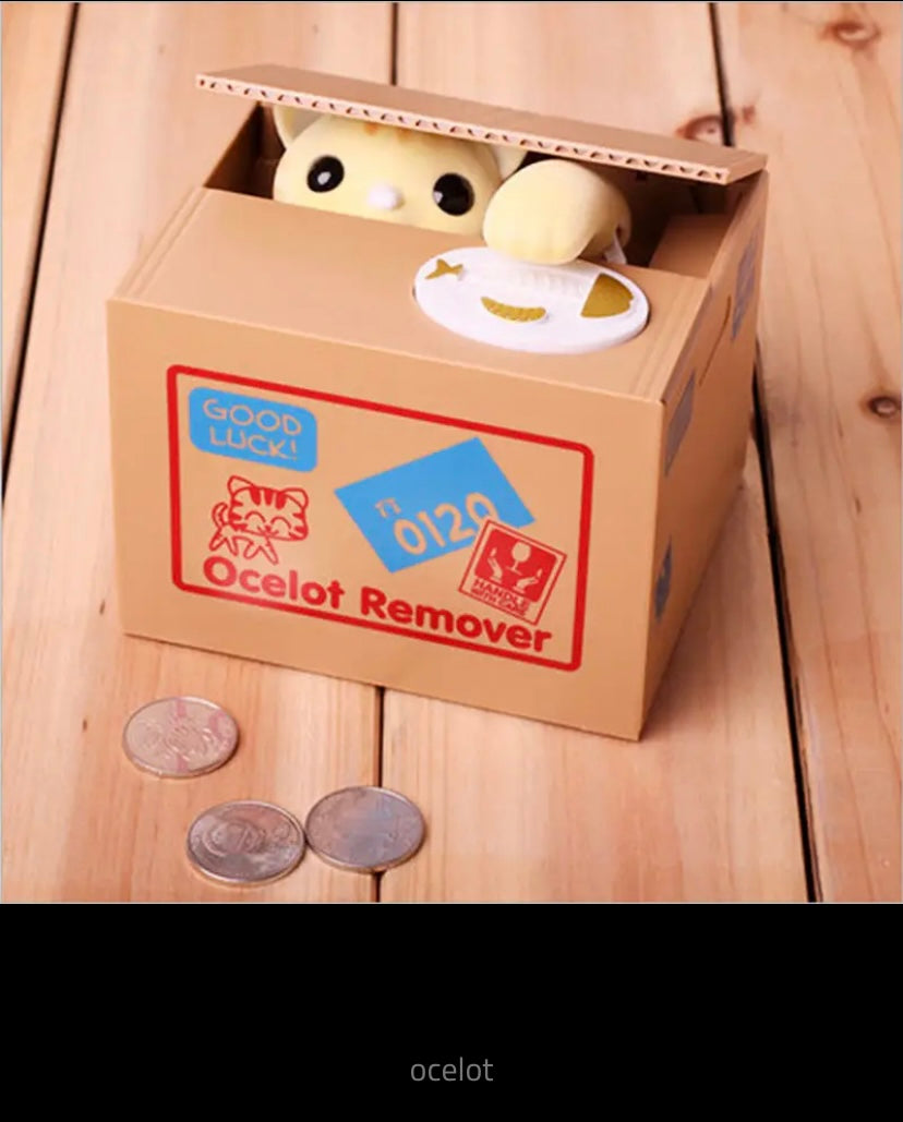 Panda Money Box Ocelot Strawberry Grape Automated Banks Cat Coin Box Hot Sale Creative Money Saving Box for Kids Cute Toy Gift