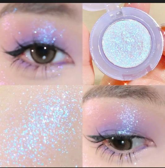 Potato Texture Glitter Eyeshadow Palette, Diamond Pearlescent, Monochrome Highlighter Powder, Illuminate Shiny Eyes Cosmetic Makeup