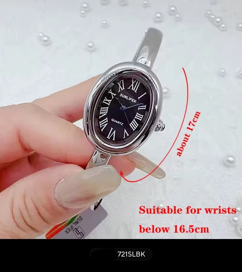 Dropshipping Berühmte Marke Uhren Frauen Diamant Verkrustete Oval Zifferblatt Quarzuhr Luxus Geschenke Armband Armbanduhr Reloj Mujer