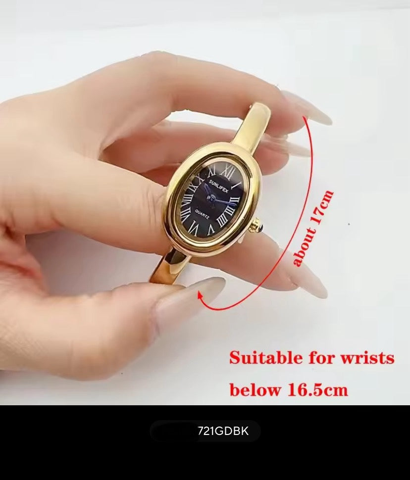 Dropshipping Berühmte Marke Uhren Frauen Diamant Verkrustete Oval Zifferblatt Quarzuhr Luxus Geschenke Armband Armbanduhr Reloj Mujer
