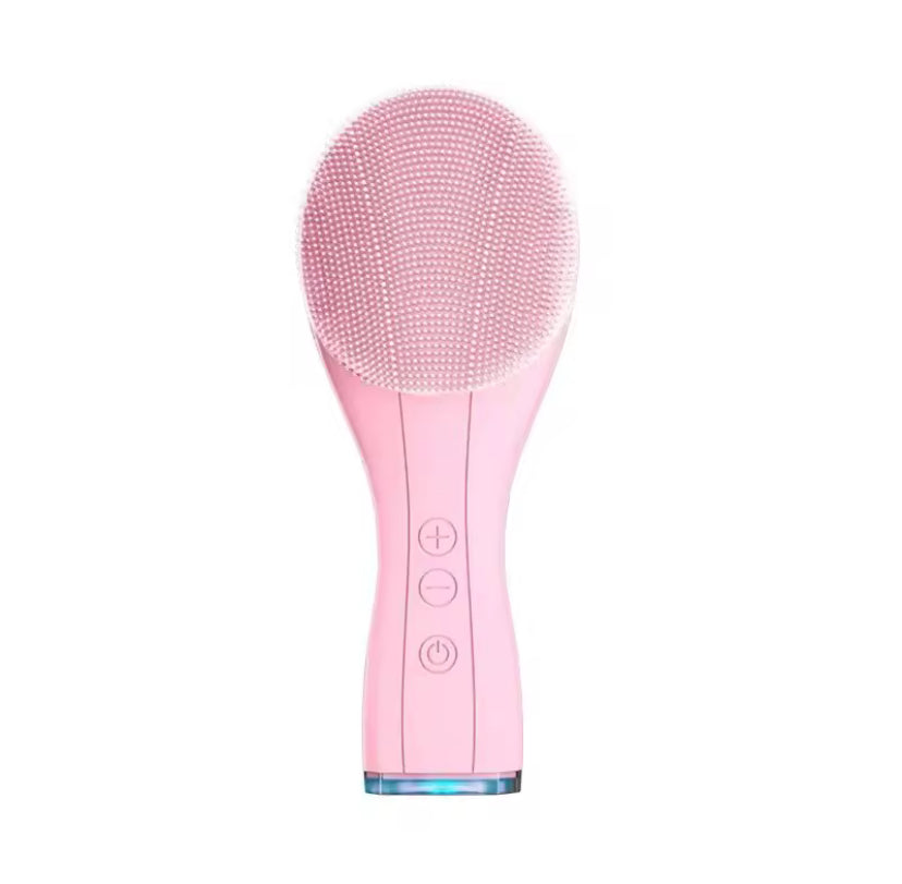Electric Facial Cleansing Brush Deep Pore Cleaning Sonic Vibration Waterproof Acne Blackhead Remover Pore Cleaner Silicone