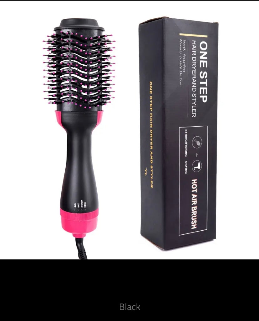 One Step Hot Air Brush for Salon, Professional Hair Dryer & Volamizer Negative Ion Generator Hair Straightener & Curler