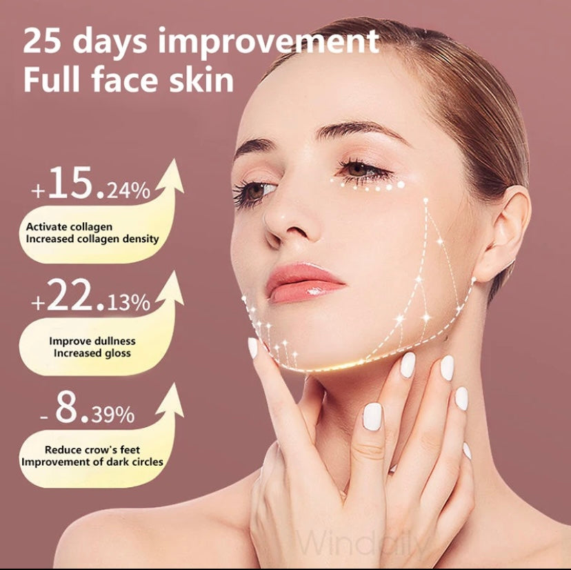 LED Photon Therapy Facial Lifting Device, Slimming, Vibration, Massager, Heated, Double Chin, V Face