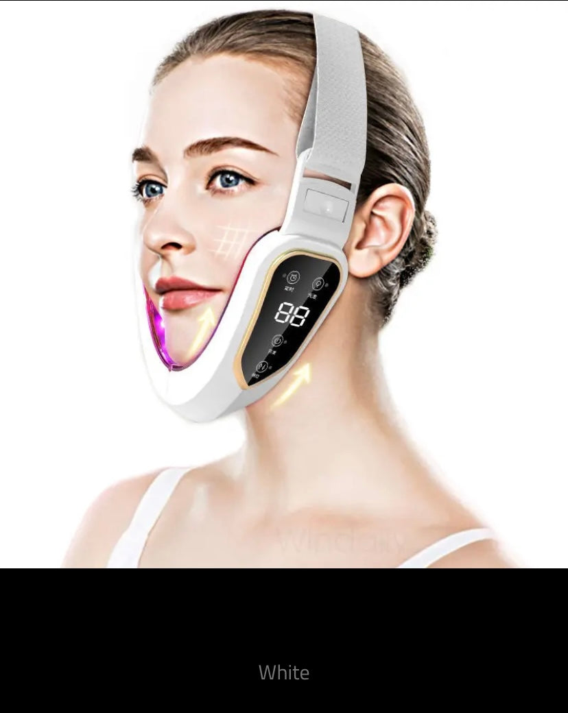 LED Photon Therapy Facial Lifting Device, Slimming, Vibration, Massager, Heated, Double Chin, V Face