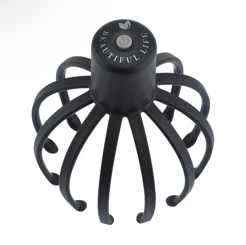 Electric Head Massager with Three Gears 12 TPE Massage Grippers Head Massage Rechargeable USB Device
