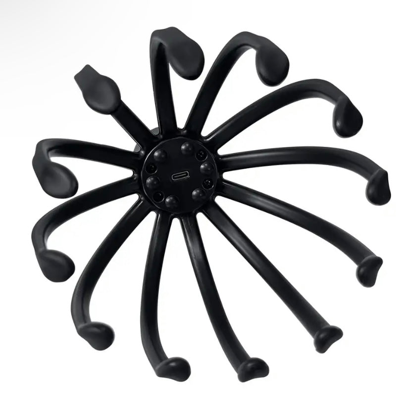Electric Head Massager with Three Gears 12 TPE Massage Grippers Head Massage Rechargeable USB Device
