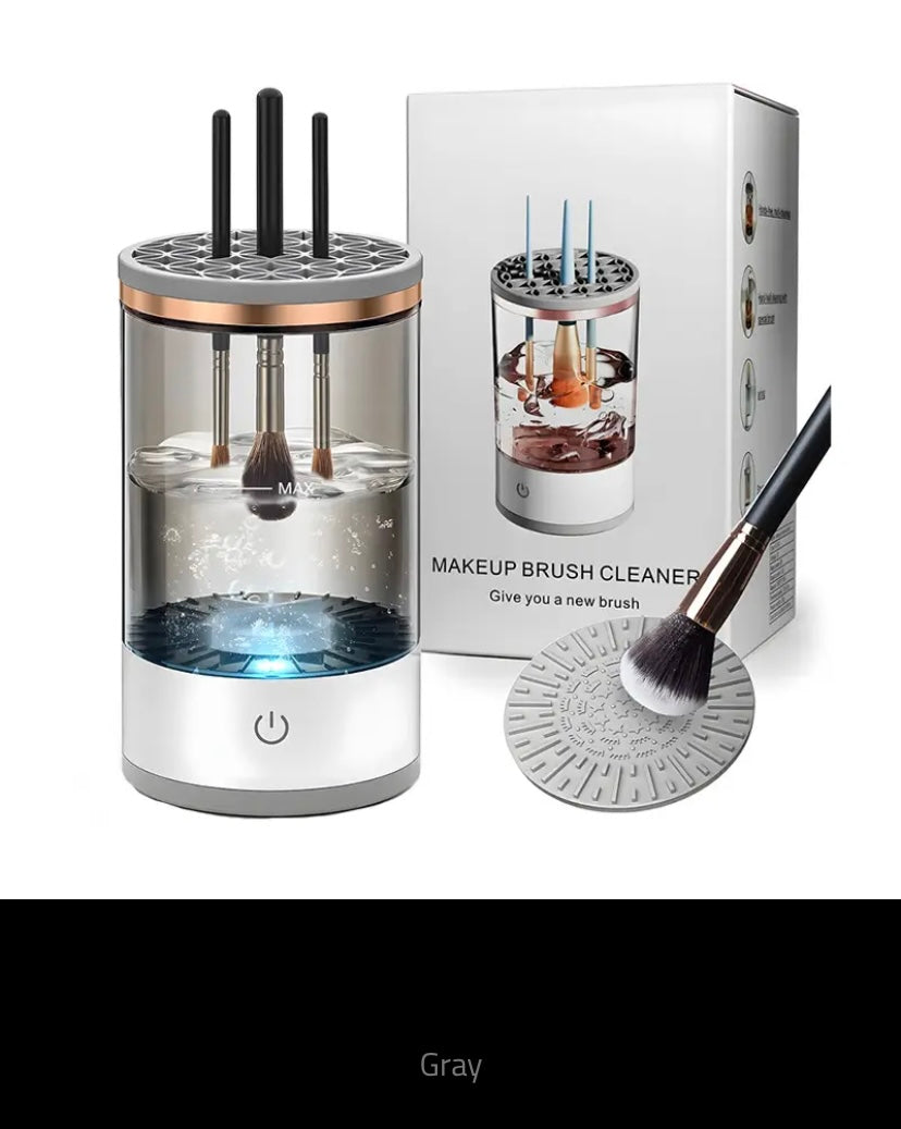 Electric Makeup Brush Cleaner, Automatic Spinner, Holder, Women Lazy Cleaning Brush Washer, Quick Dry Tool, 3 in 1