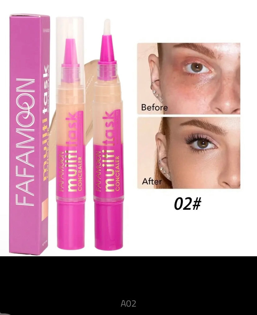Waterproof Full Coverage Concealer Pen, Dark Circles, Acne & Pores Cover, Matte Foundation Cream, Cosmetic Face Makeup