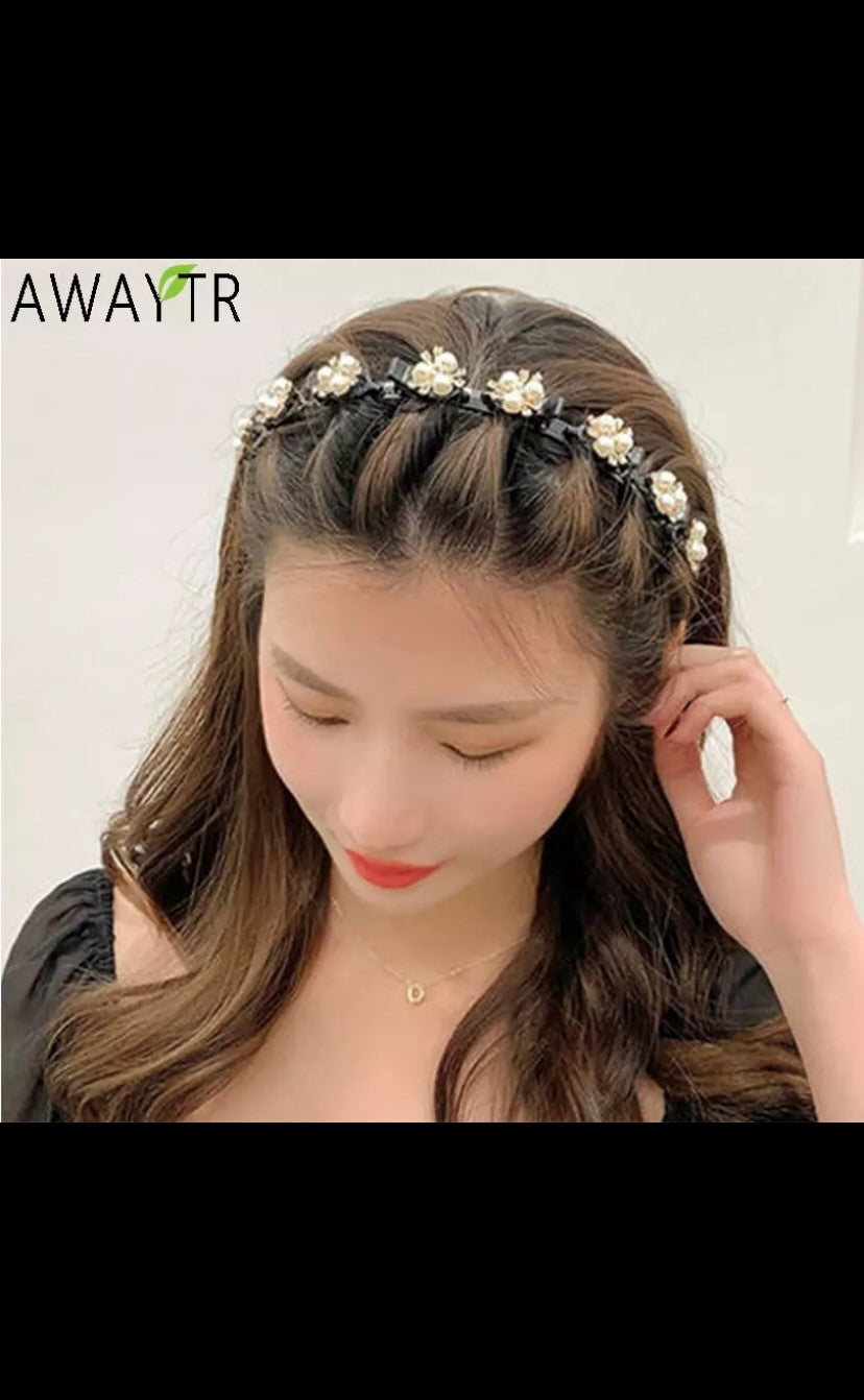 Unisex Alice Perlen Elegante Haarbänder Männer Frauen Sport Stirnband Doppel Pony Frisur Machen Up Haarnadeln Mode Haar Zubehör