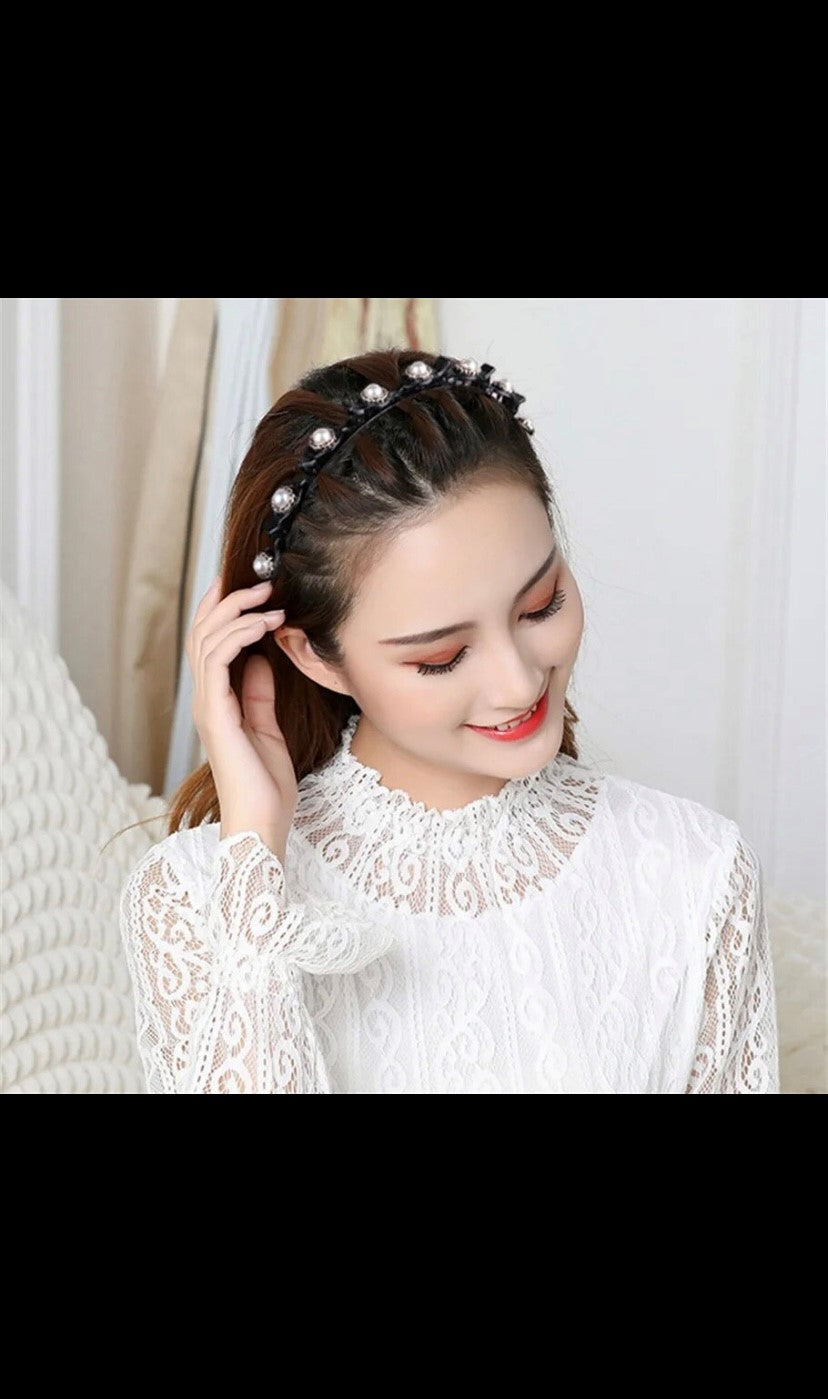 Unisex Alice Perlen Elegante Haarbänder Männer Frauen Sport Stirnband Doppel Pony Frisur Machen Up Haarnadeln Mode Haar Zubehör